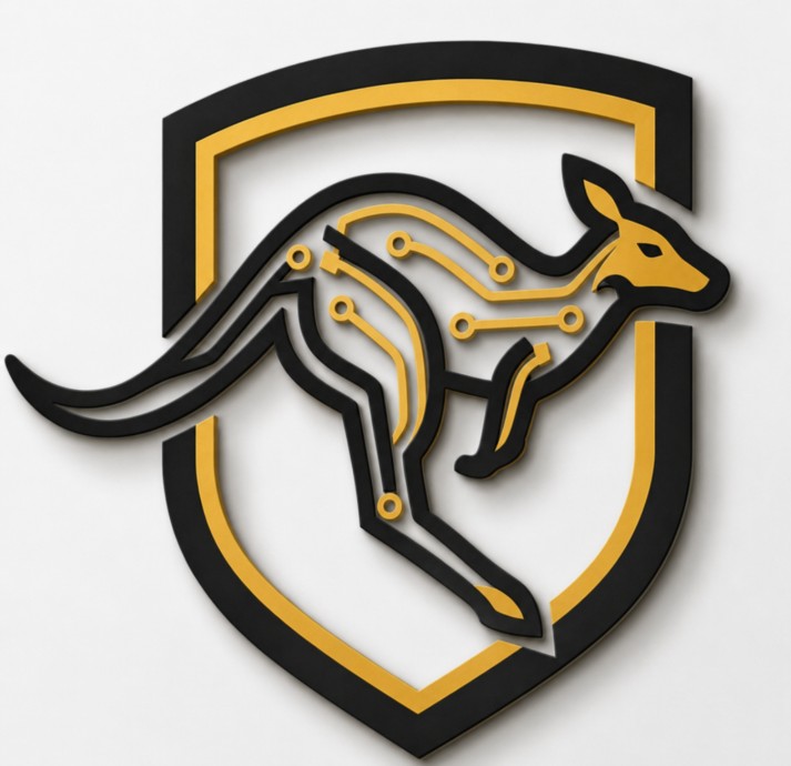 PerthWebDesignCo kangaroo shield logo