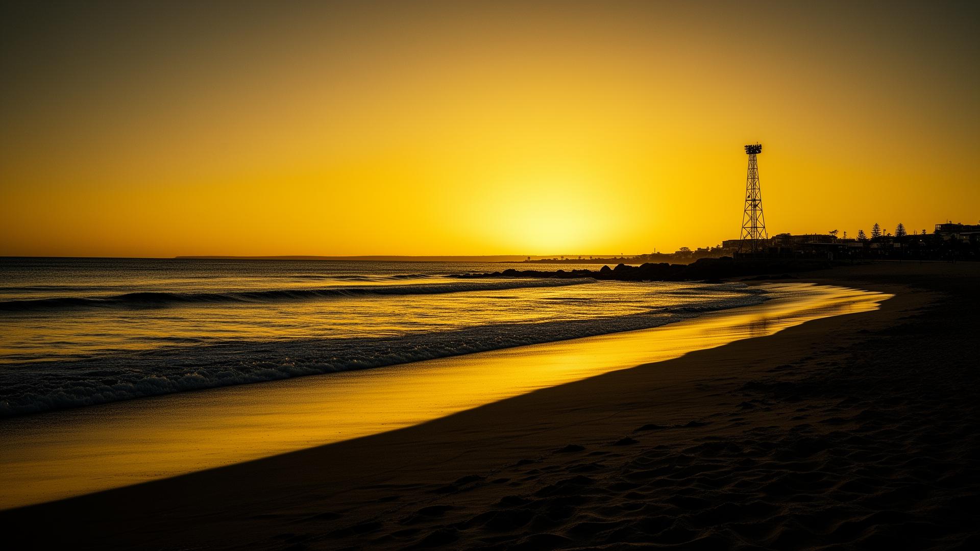 Perth coastline at sunset