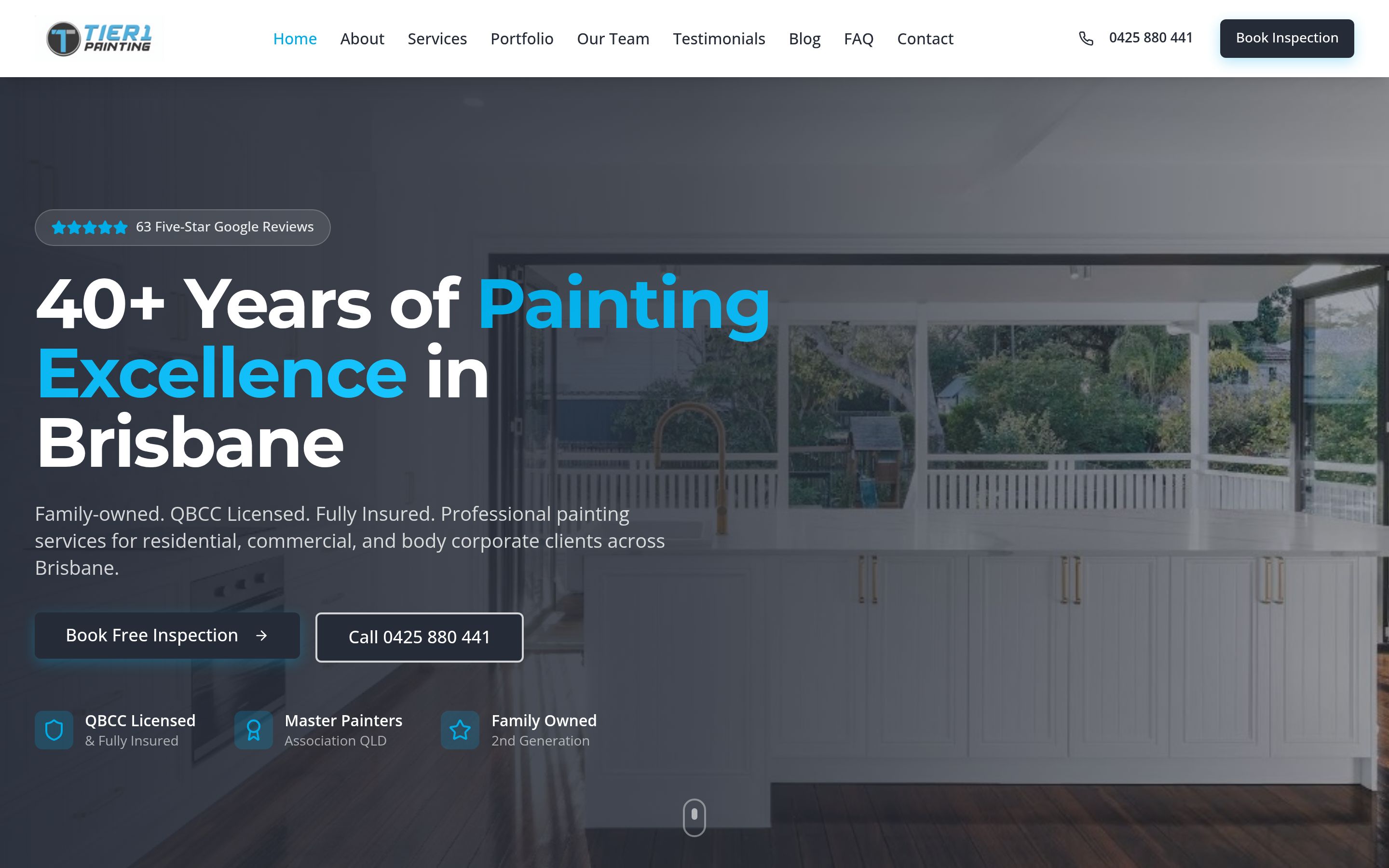 Tier 1 Painting website screenshot